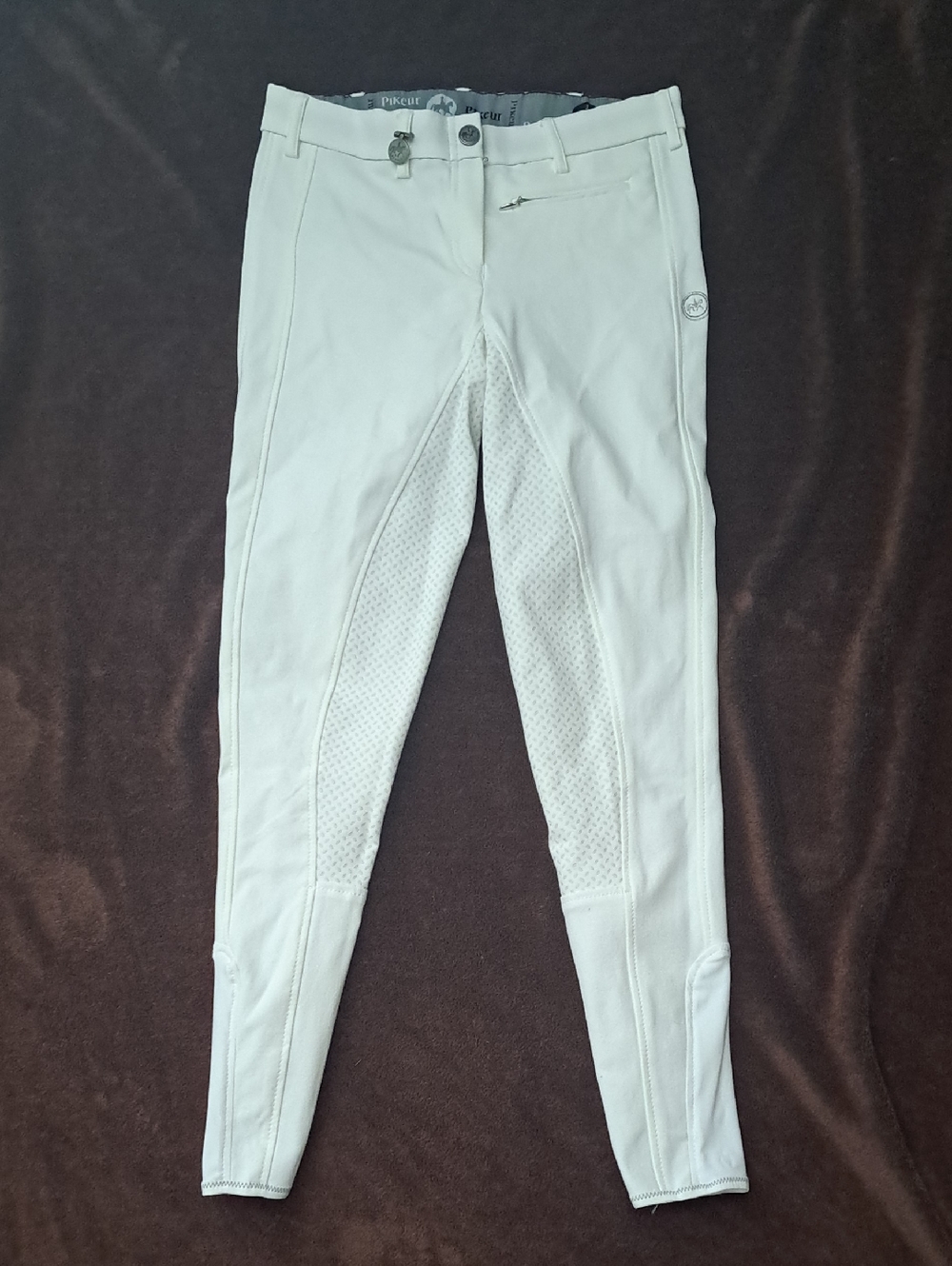 Women's White Pikeur Lucinda Full Seat Breeches